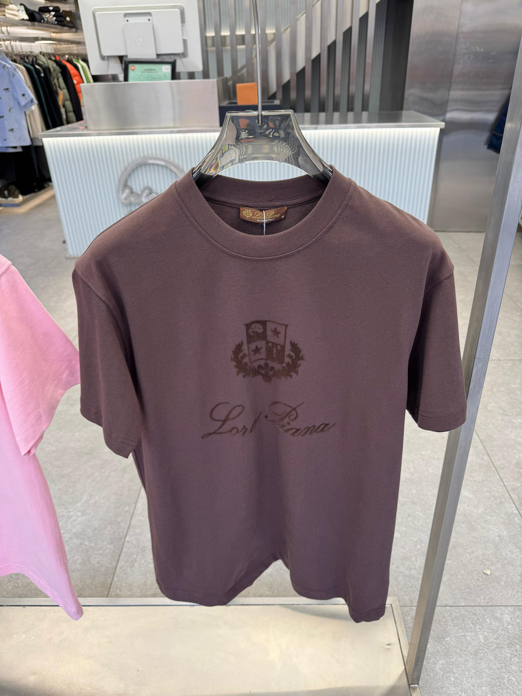 Loro Piana - Cotton T-Shirt with Crest Logo Embroidery