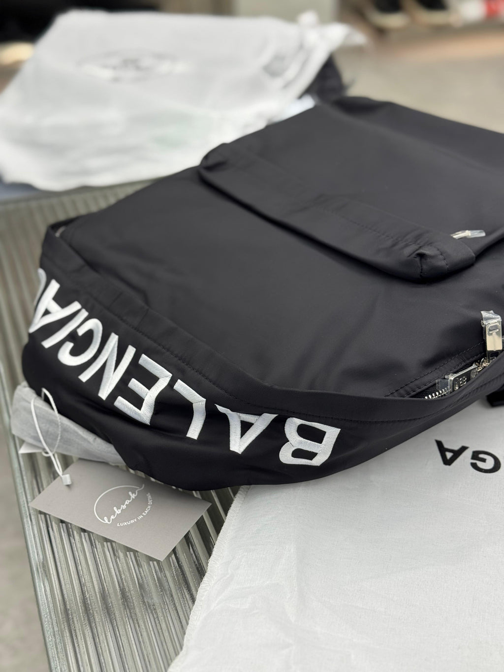 Balenciaga - Explorer Backpack in Black Recycled Nylon