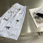 Louis Vuitton - Striped "Safari" Short-Sleeve Shirt and Shorts Set