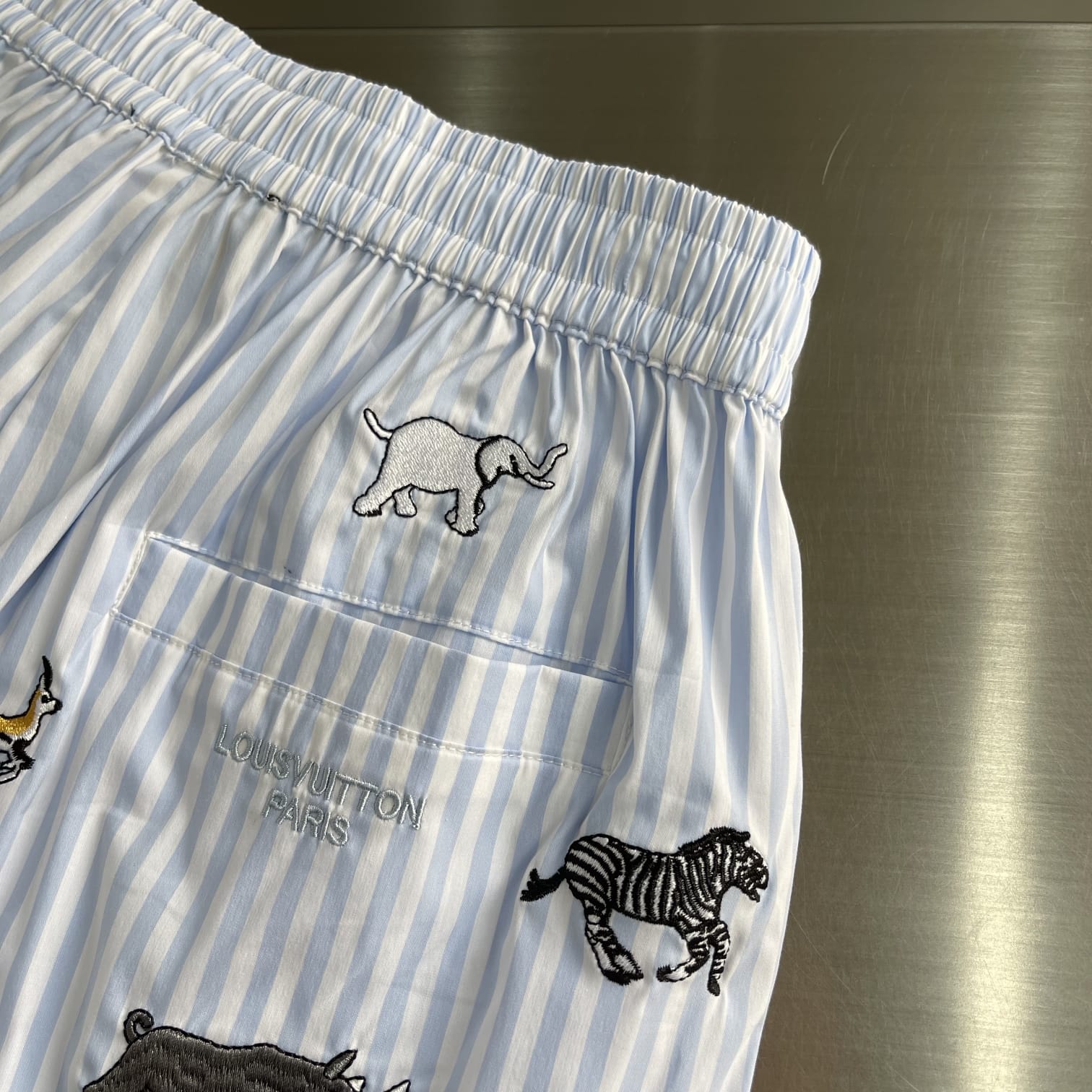 Louis Vuitton - Striped "Safari" Short-Sleeve Shirt and Shorts Set