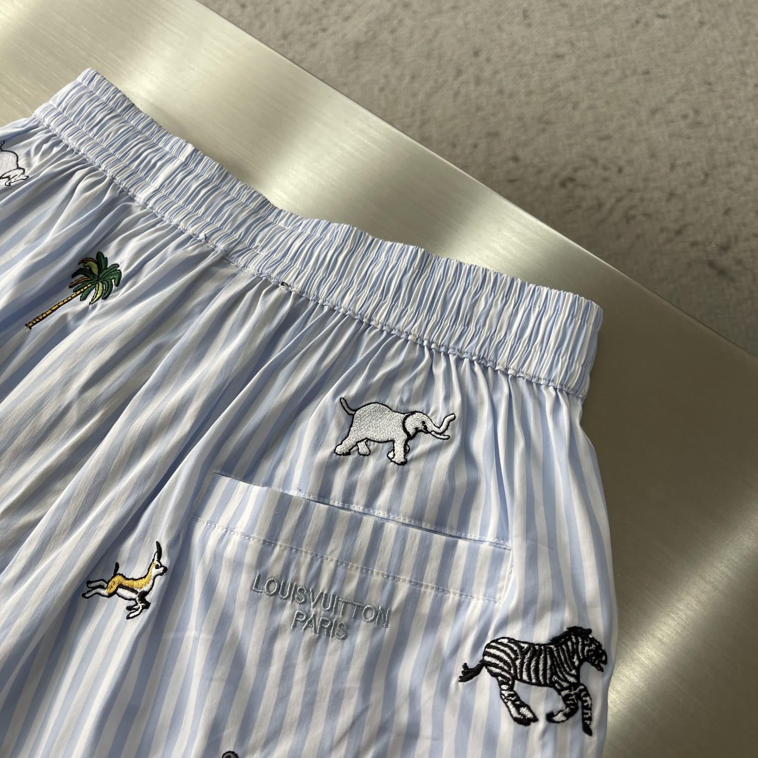 Louis Vuitton - Striped "Safari" Short-Sleeve Shirt and Shorts Set