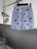 Louis Vuitton - Striped "Safari" Short-Sleeve Shirt and Shorts Set