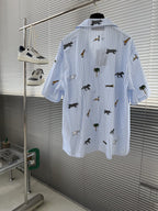 Louis Vuitton - Striped "Safari" Short-Sleeve Shirt and Shorts Set
