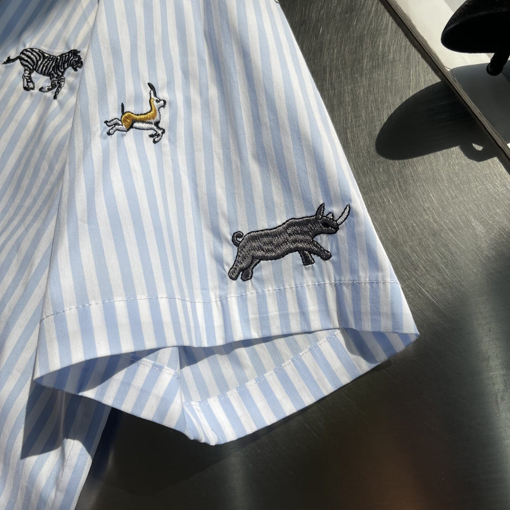 Louis Vuitton - Striped "Safari" Short-Sleeve Shirt and Shorts Set