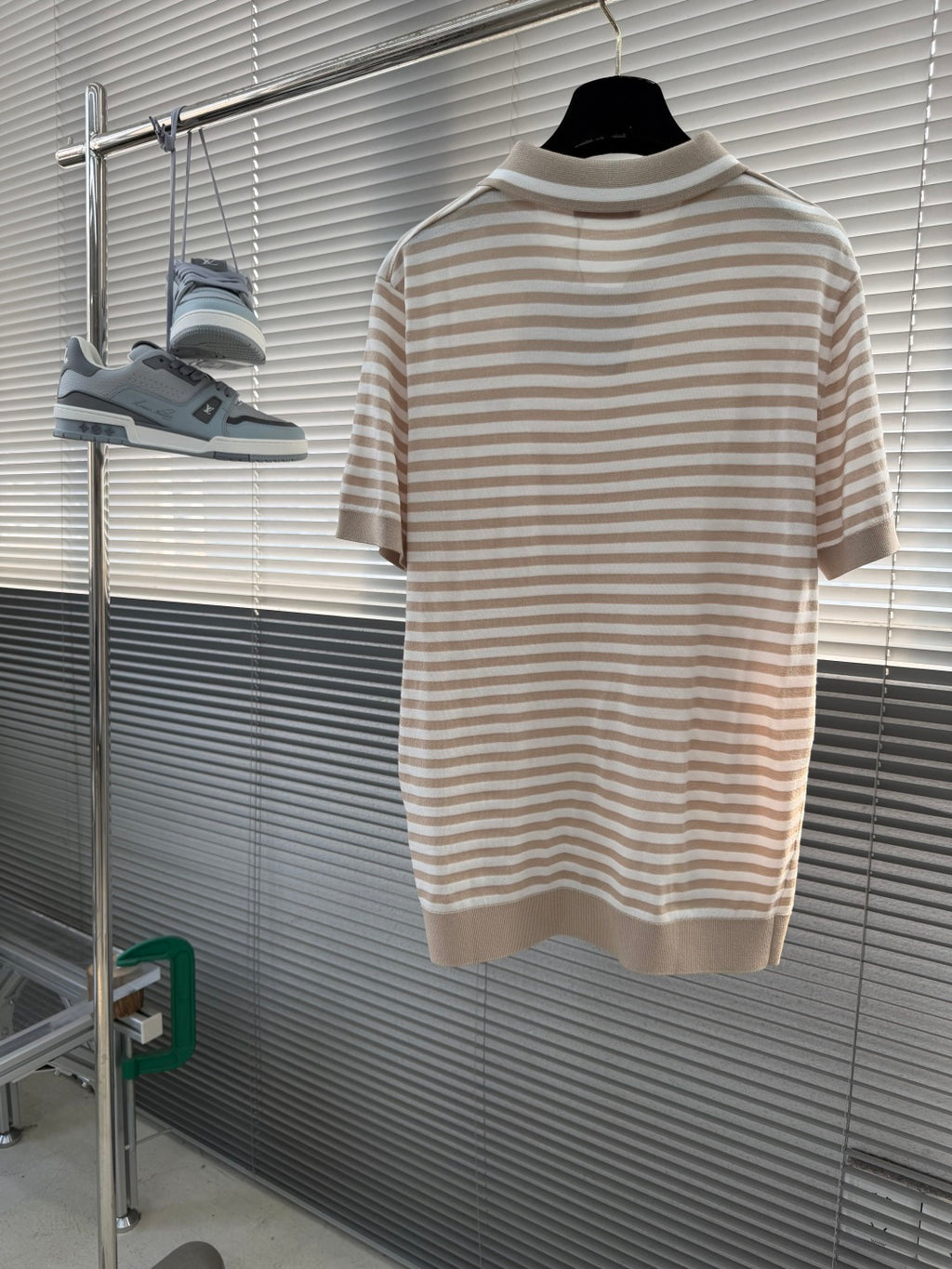 Brunello Cucinelli - Striped Cotton & Silk Knit Polo Shirt
