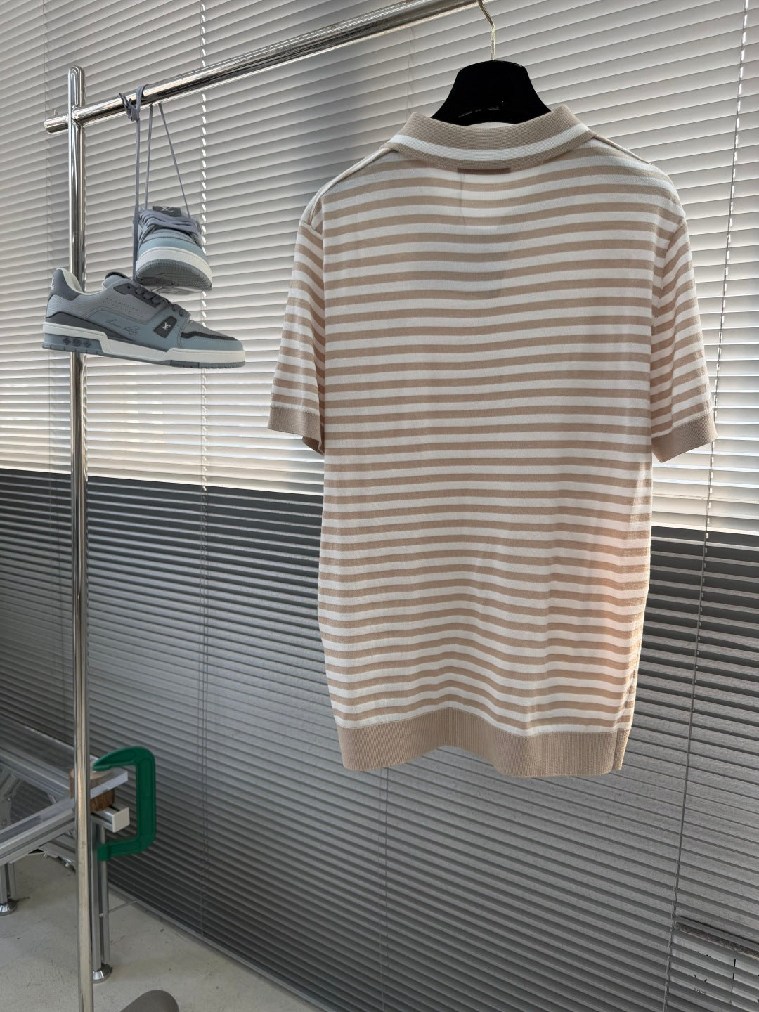 Brunello Cucinelli - Striped Cotton & Silk Knit Polo Shirt