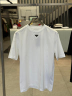 Prada - Enameled Triangle Logo Cotton T-Shirt