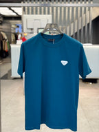 Prada - Enameled Triangle Logo Cotton T-Shirt