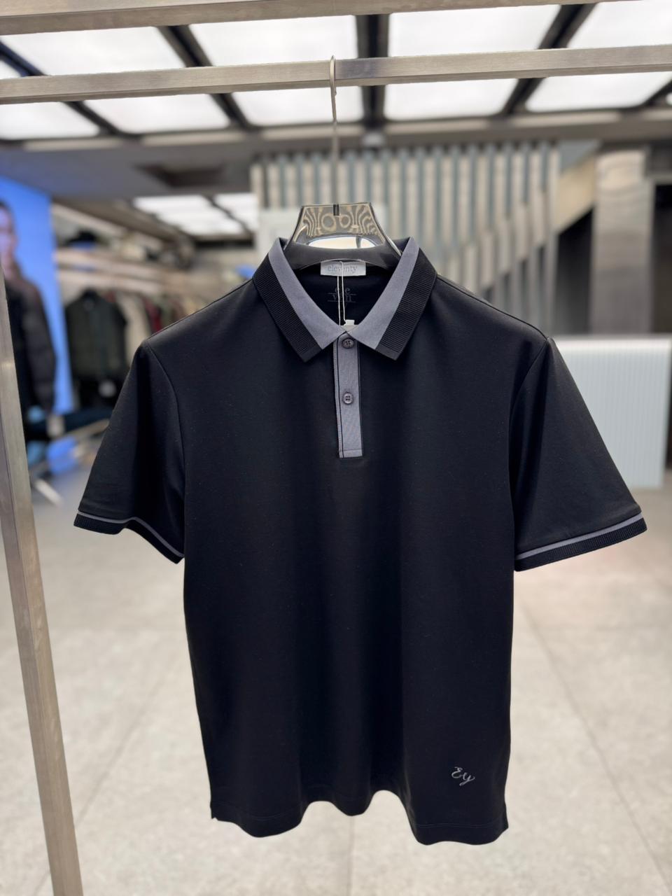 Eleventy - Contrast Collar Piqué Polo Shirt