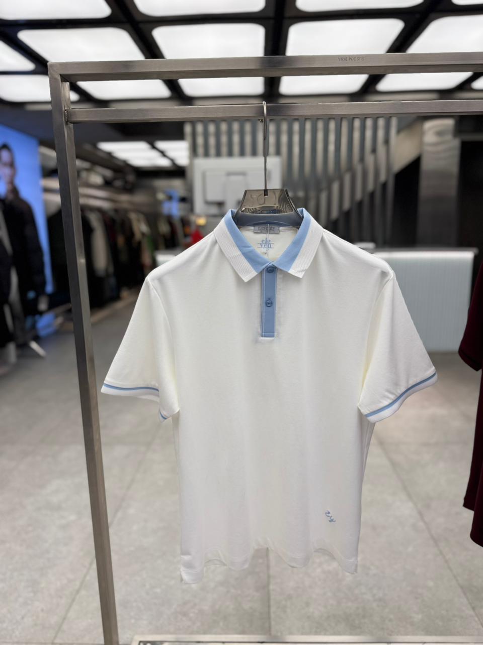 Eleventy - Contrast Collar Piqué Polo Shirt