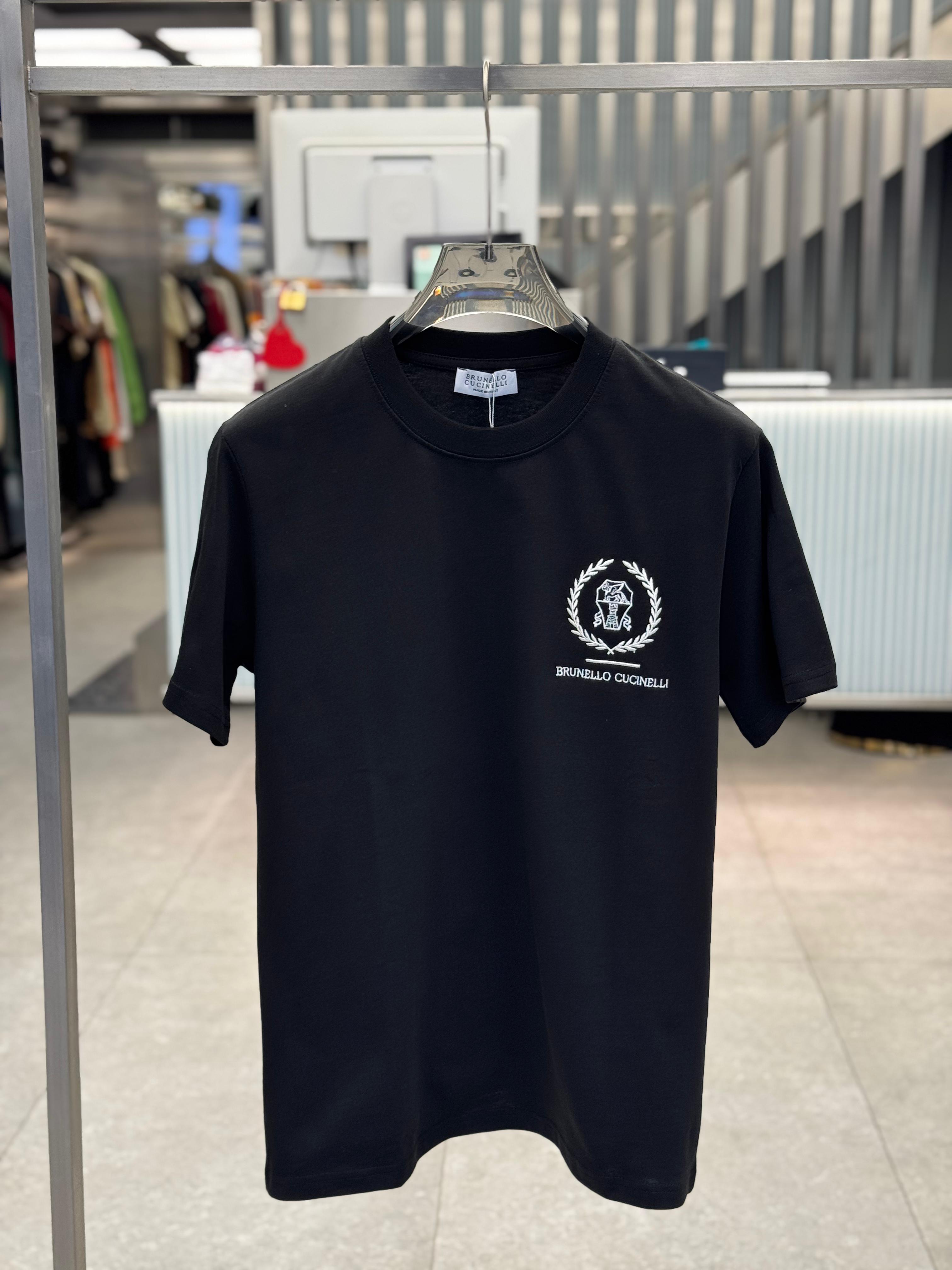 Brunello Cucinelli - Embroidered Crest Cotton T-Shirt