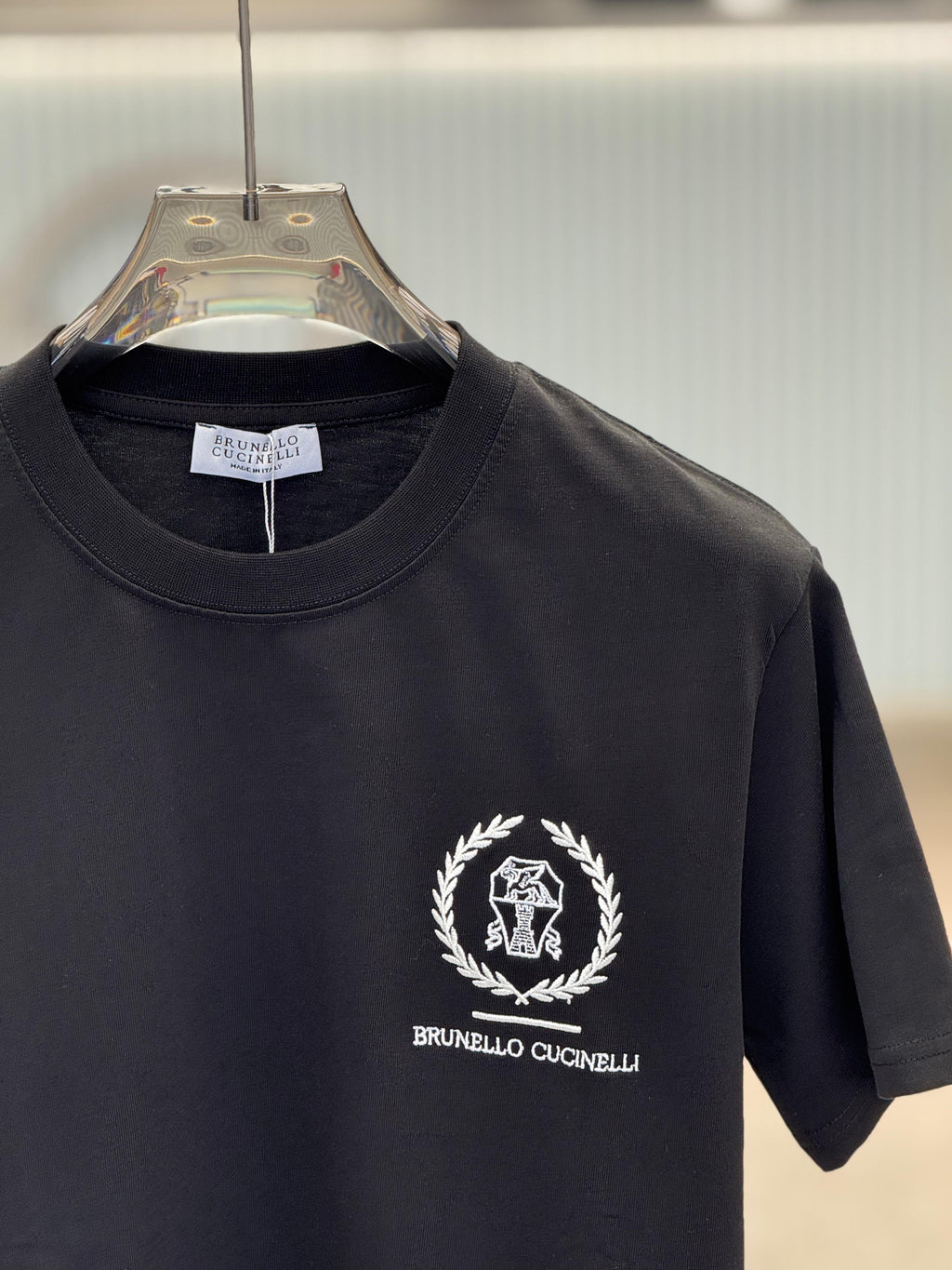 Brunello Cucinelli - Embroidered Crest Cotton T-Shirt