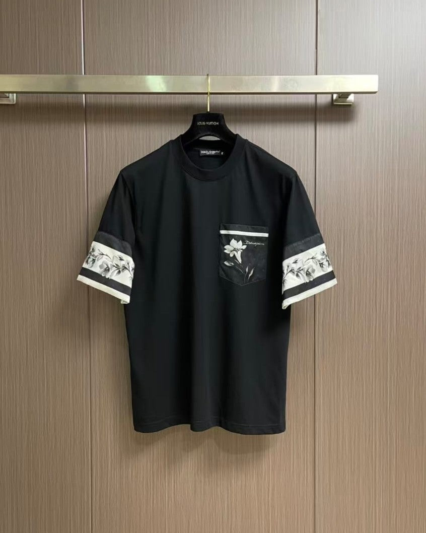 Dolce & Gabbana - Floral Print Pocket T-Shirt