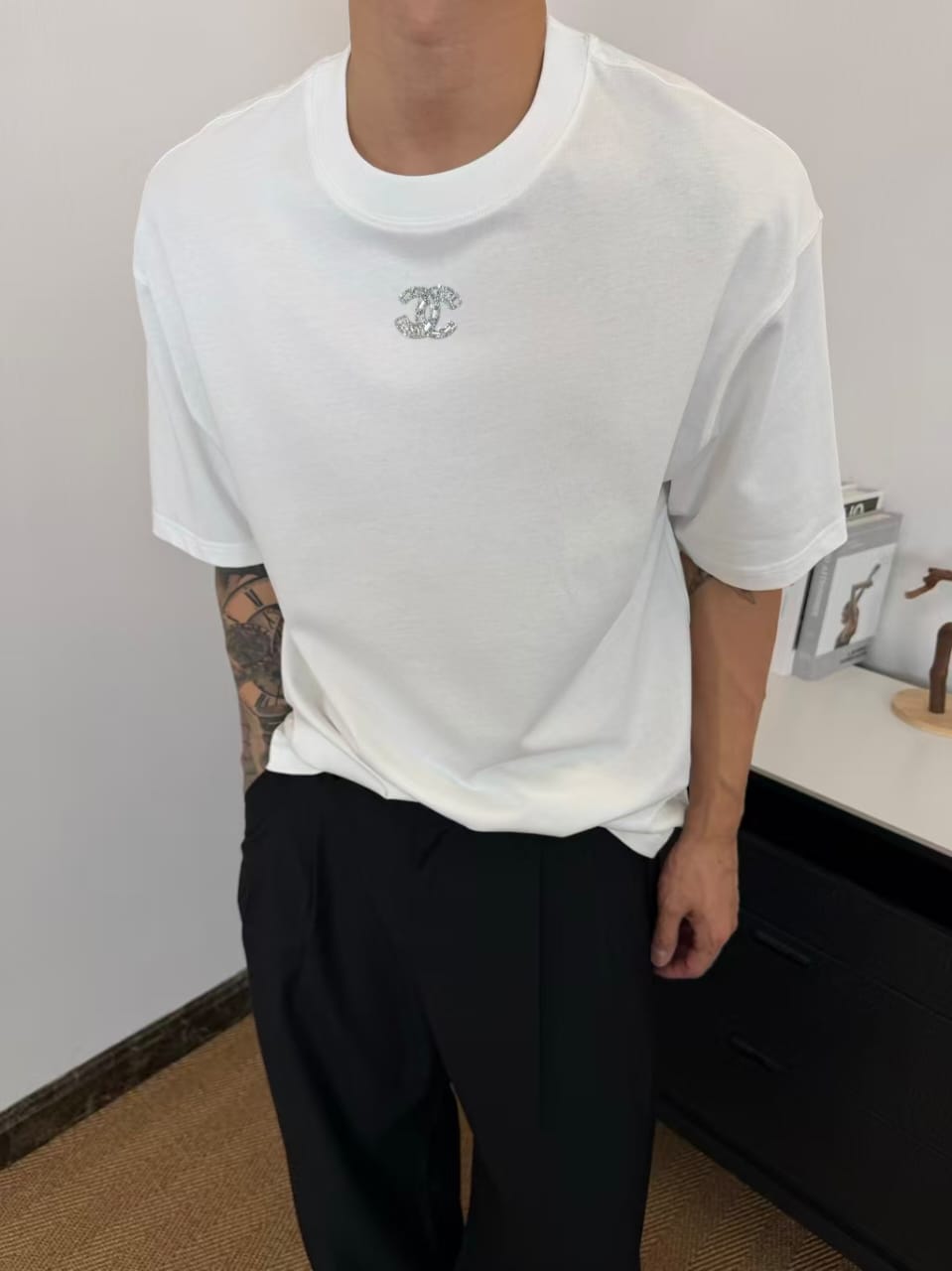 Chanel - Double C Logo Cotton T-Shirt