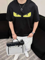 Fendi - Bag Bugs "Monster Eyes" Pixelated T-Shirt in Black
