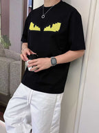 Fendi - Bag Bugs "Monster Eyes" Pixelated T-Shirt in Black