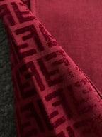 Fendi - FF Monogram Side Stripe T-Shirt in Burgundy