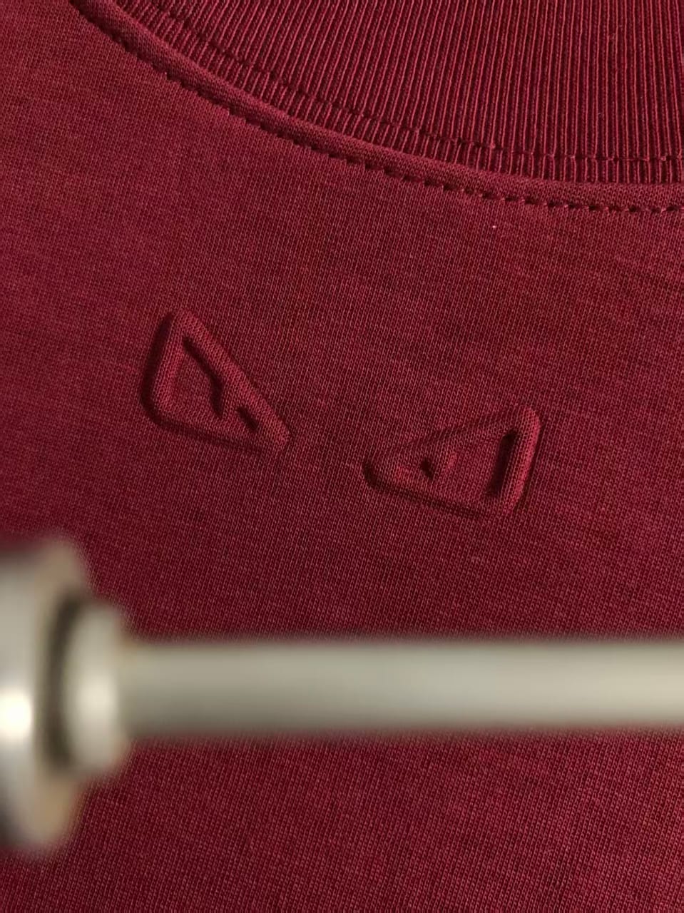 Fendi - FF Monogram Side Stripe T-Shirt in Burgundy