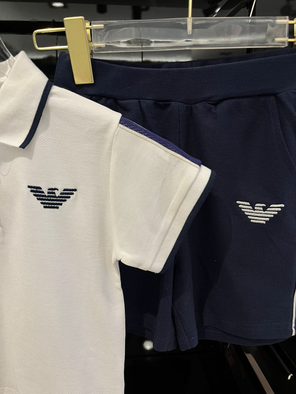 Emporio Armani - Kids Monogram Polo and Shorts Set