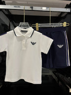 Emporio Armani - Kids Monogram Polo and Shorts Set