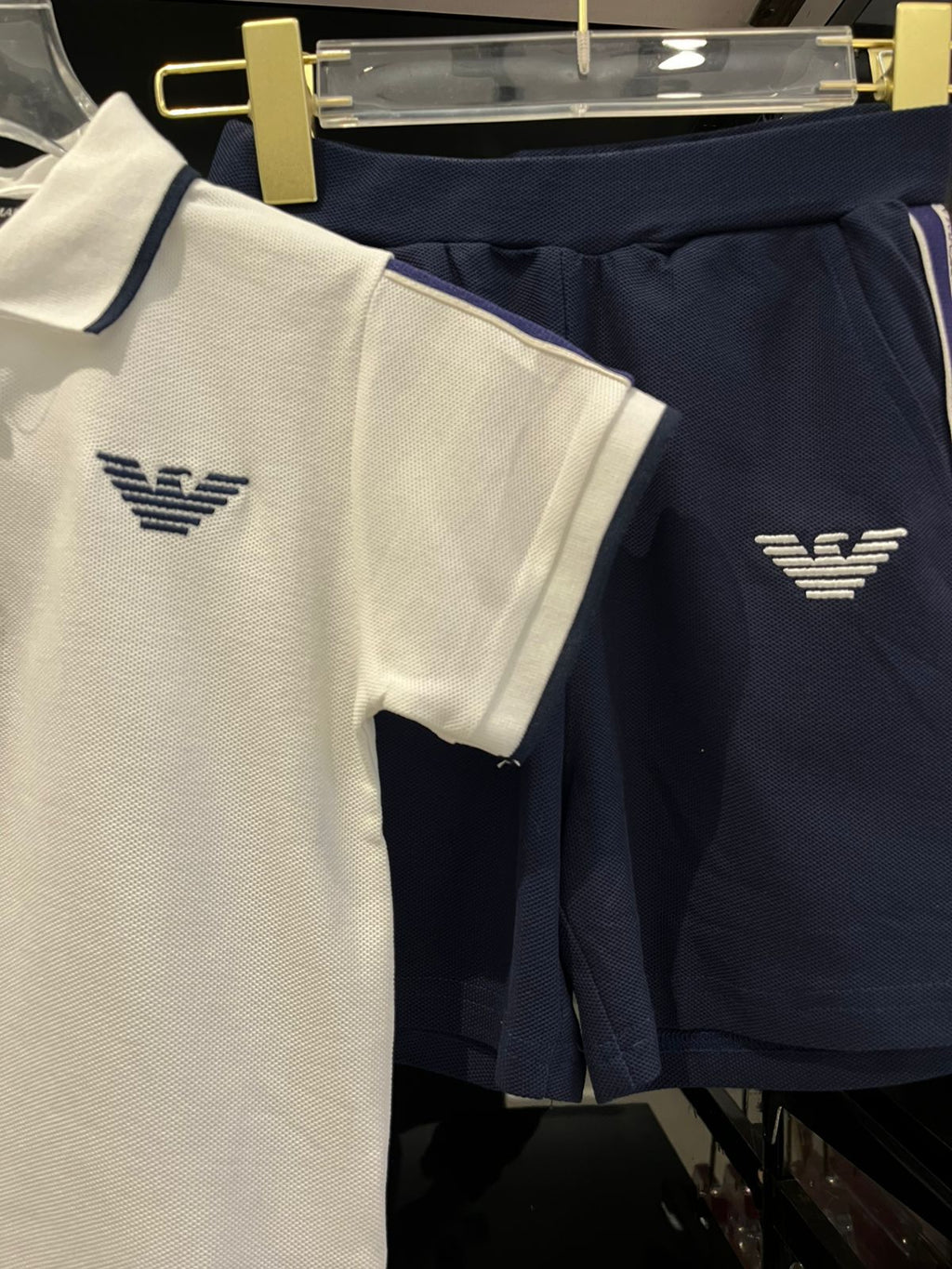 Emporio Armani - Kids Monogram Polo and Shorts Set