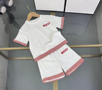 Gucci - Kids Gingham Trim T-Shirt and Shorts Set