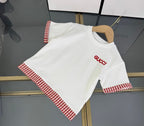 Gucci - Kids Gingham Trim T-Shirt and Shorts Set