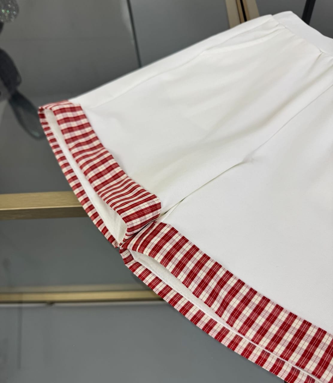 Gucci - Kids Gingham Trim T-Shirt and Shorts Set