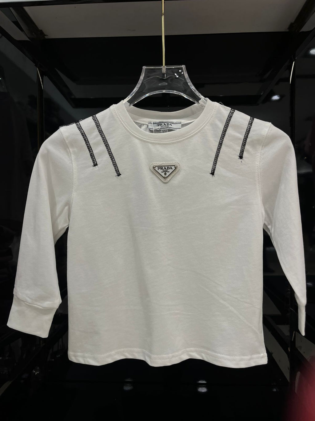 Prada - Kids Triangle Logo T-Shirt