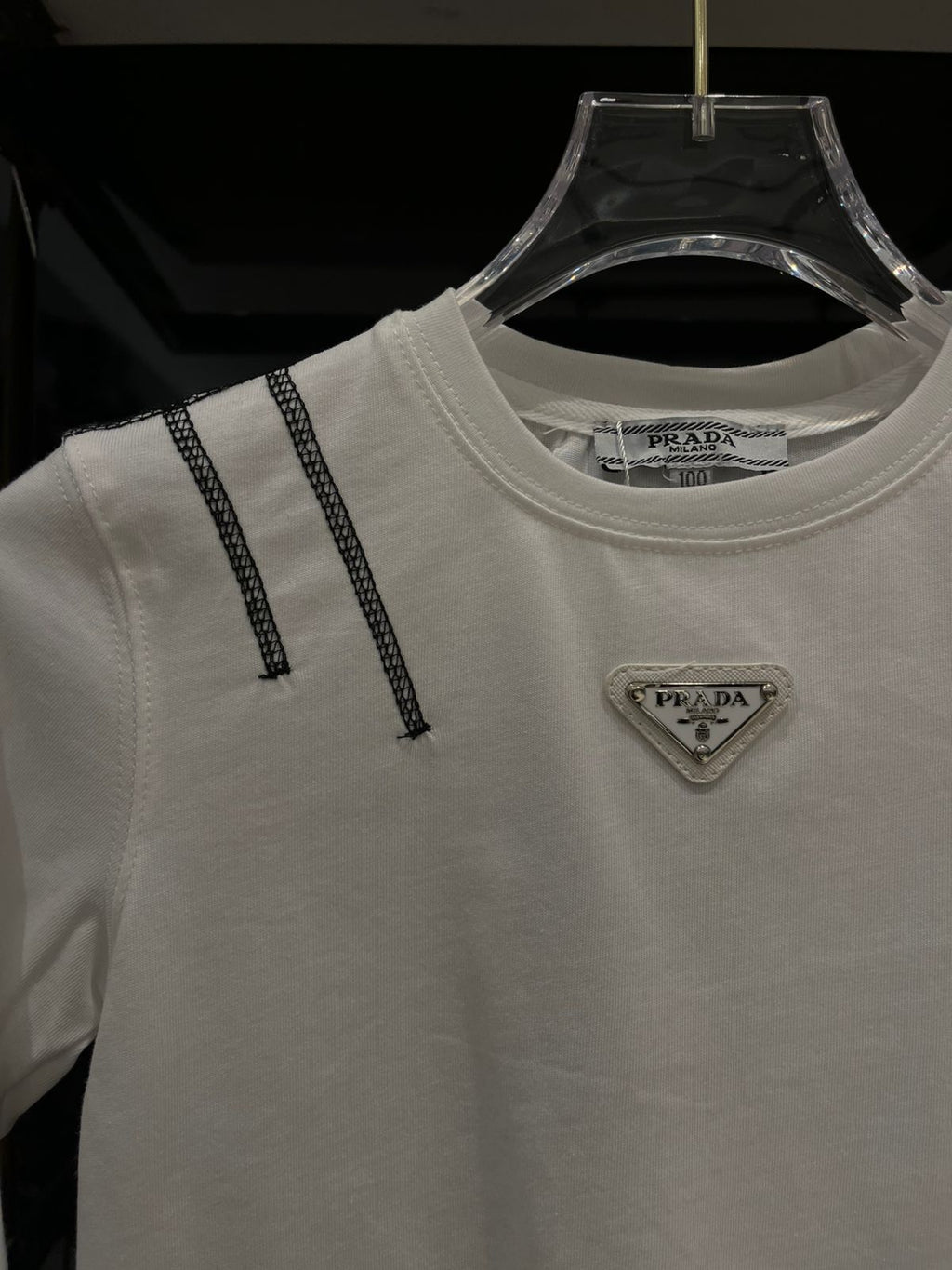 Prada - Kids Triangle Logo T-Shirt