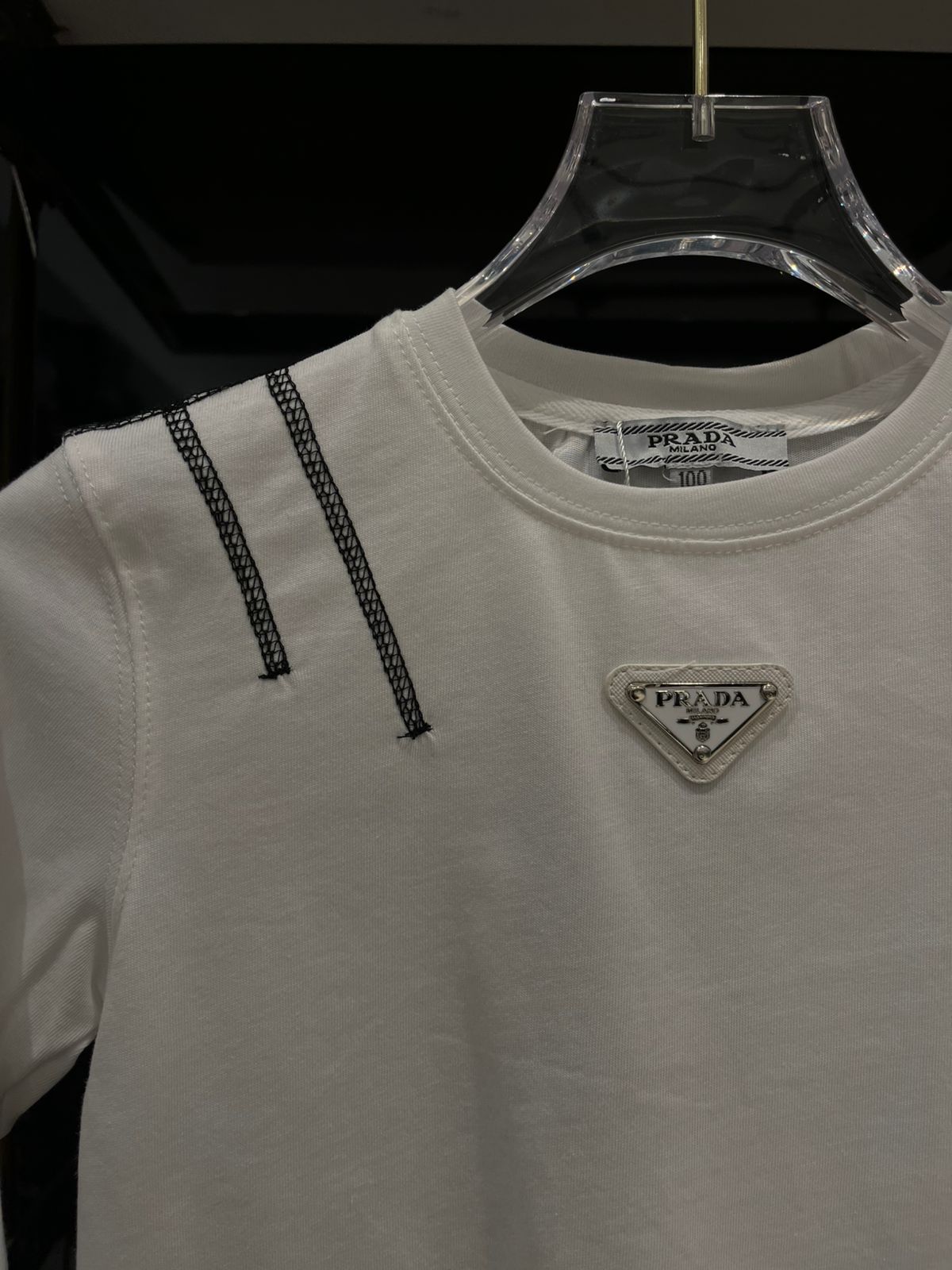 Prada - Kids Triangle Logo T-Shirt