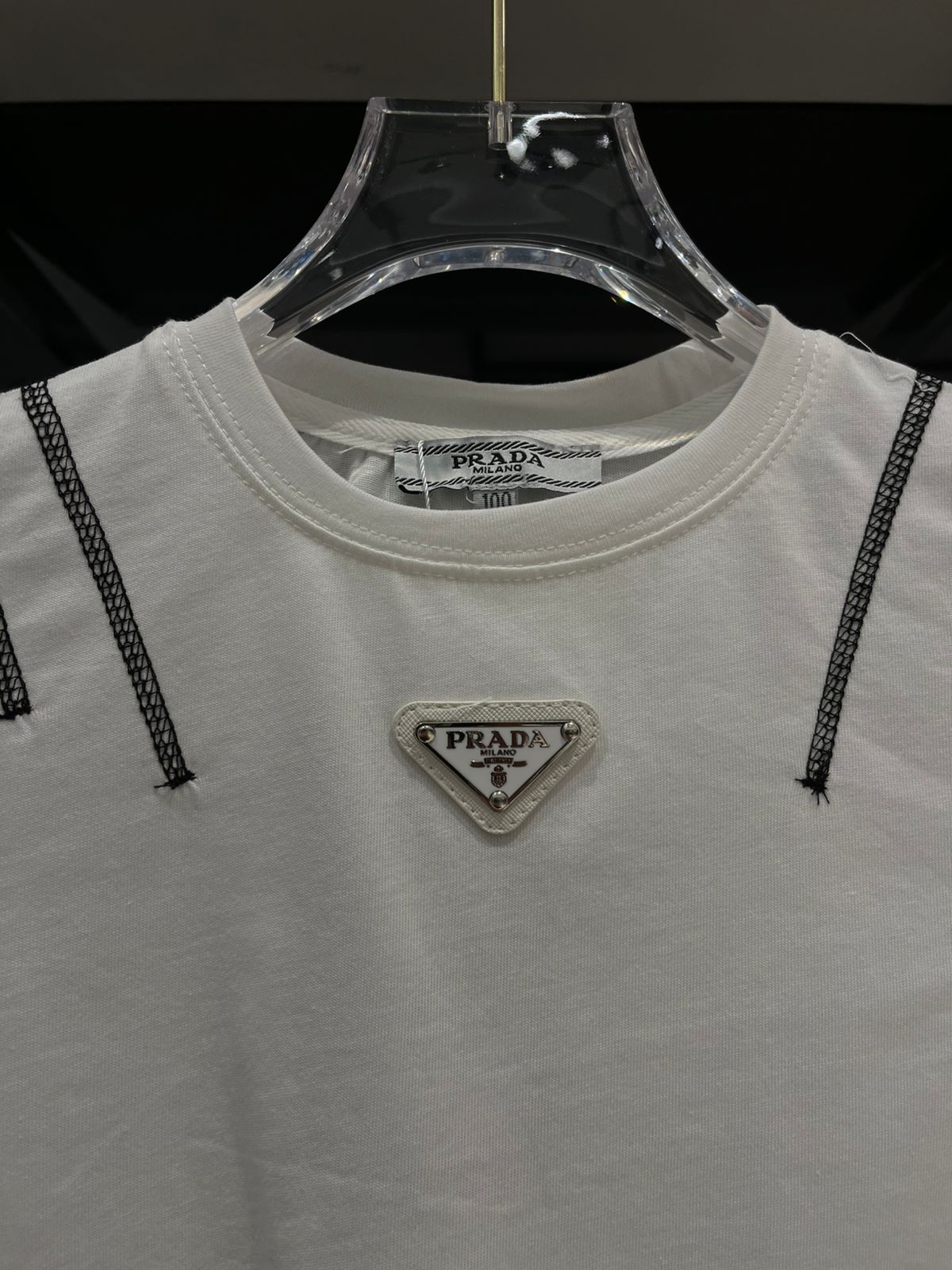 Prada - Kids Triangle Logo T-Shirt