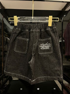 Kenzo - Kids "KP" Logo T-Shirt and Denim Shorts Set