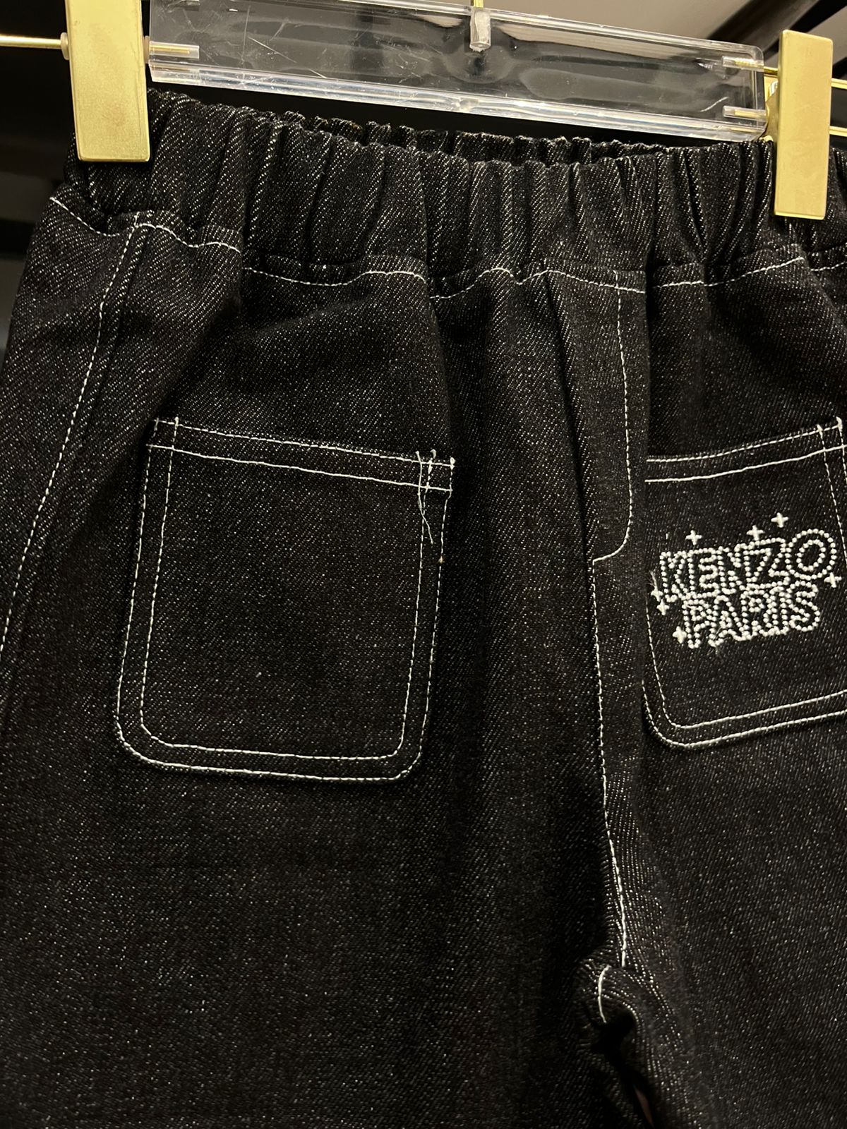 Kenzo - Kids "KP" Logo T-Shirt and Denim Shorts Set