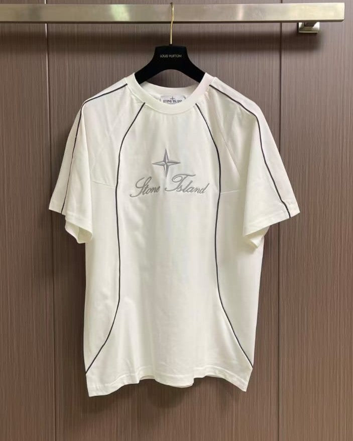 Stone - Island Embroidered Compass Logo T-Shirt