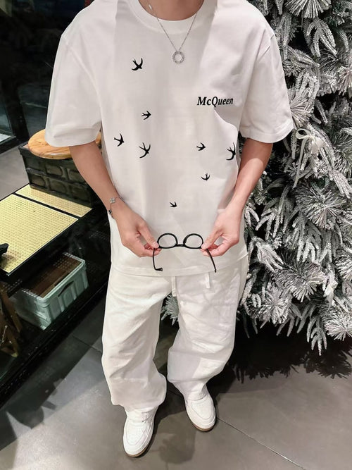 Alexander McQueen - Swallow Embroidered T-Shirt