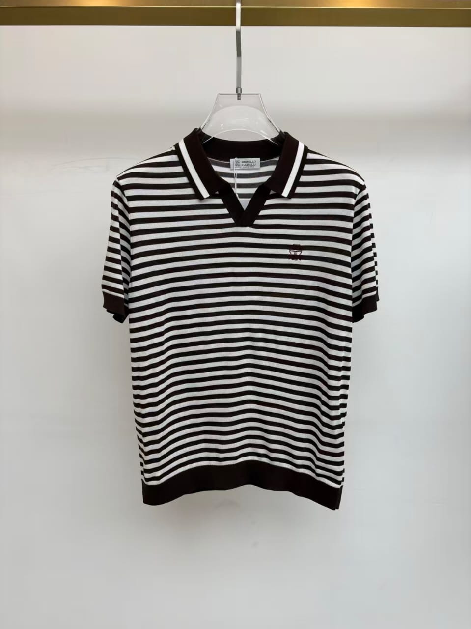 Brunello Cucinelli - Striped Cotton and Silk Knit Polo