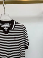Brunello Cucinelli - Striped Cotton and Silk Knit Polo
