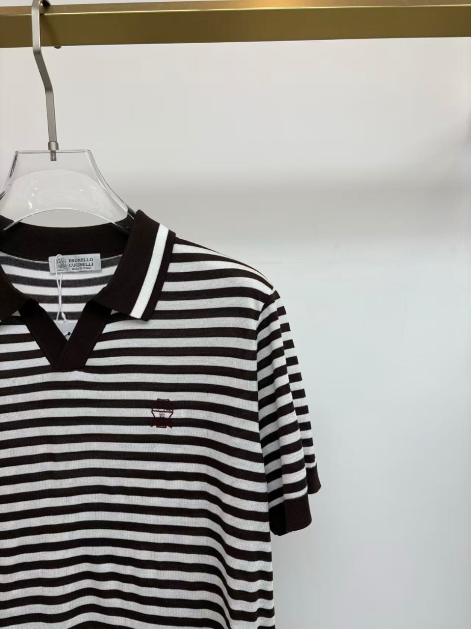 Brunello Cucinelli - Striped Cotton and Silk Knit Polo