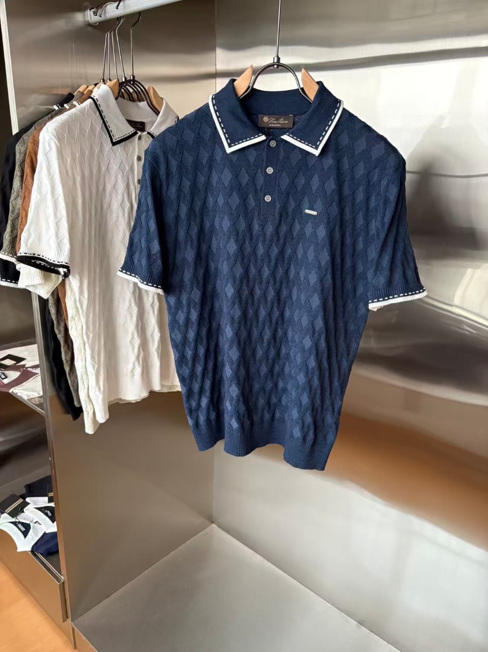 Loro Piana - Diamond-Weave Silk and Cotton Knit Polo