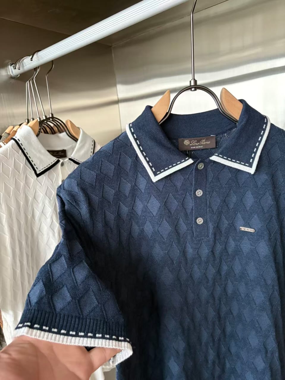 Loro Piana - Diamond-Weave Silk and Cotton Knit Polo