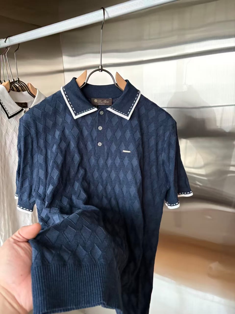 Loro Piana - Diamond-Weave Silk and Cotton Knit Polo