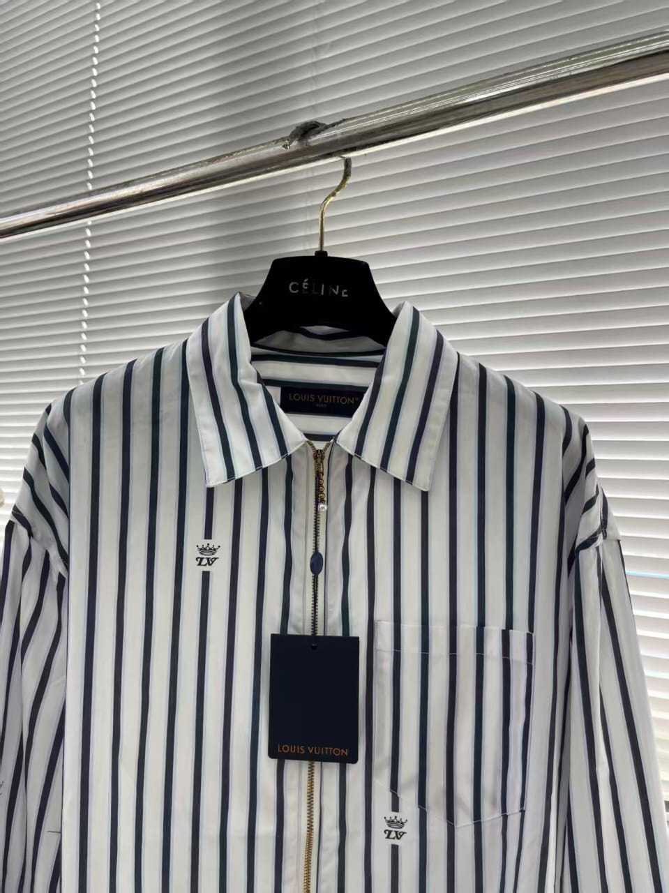 Louis Vuitton - Striped Zip-Up Overshirt