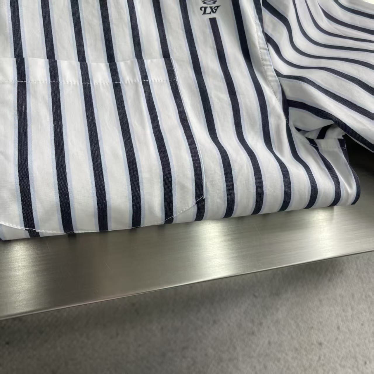 Louis Vuitton - Striped Zip-Up Overshirt