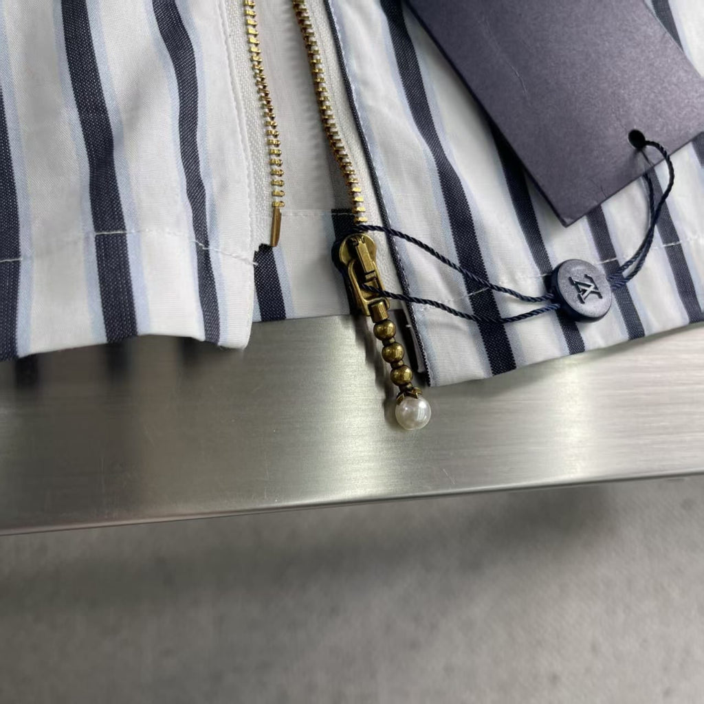 Louis Vuitton - Striped Zip-Up Overshirt