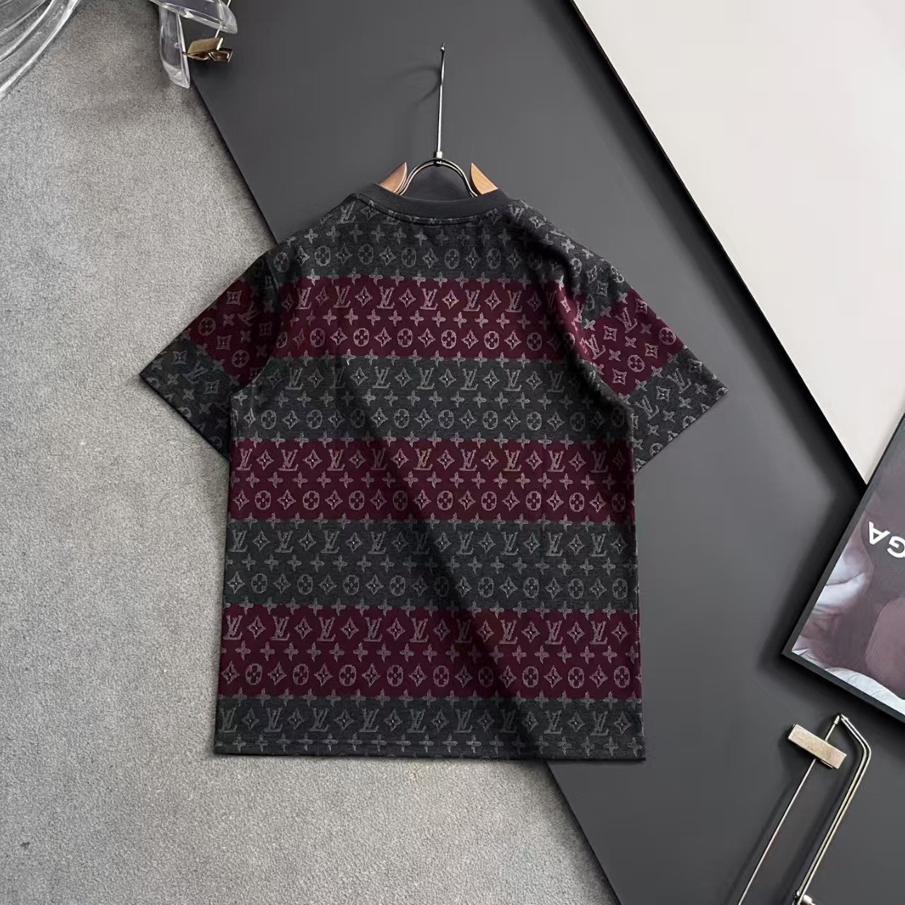 Louis Vuitton - Monogram Striped Knit T-Shirt