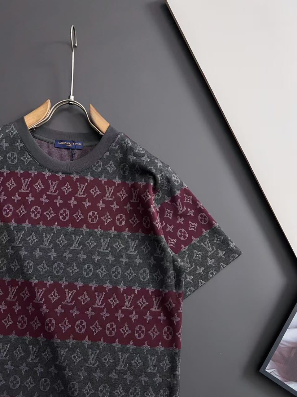 Louis Vuitton - Monogram Striped Knit T-Shirt