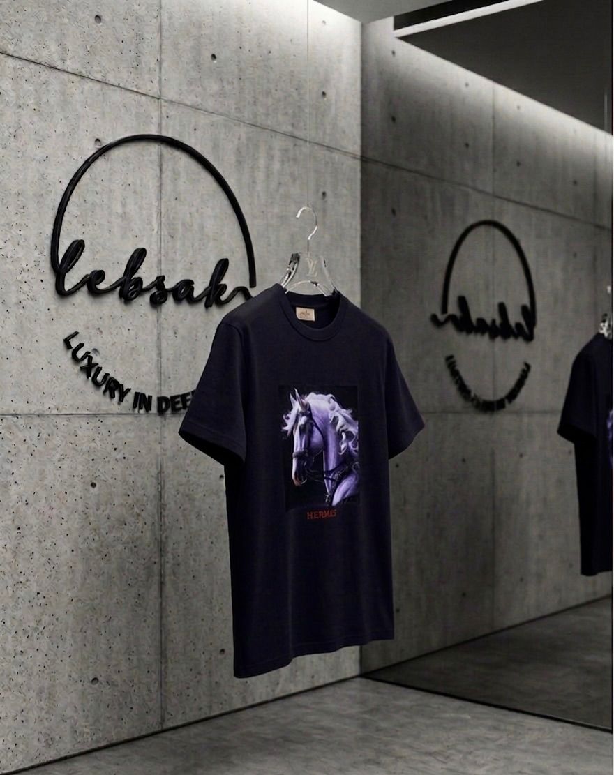 Hermès - "Sellier" Logo Contrast Stitch T-Shirt
