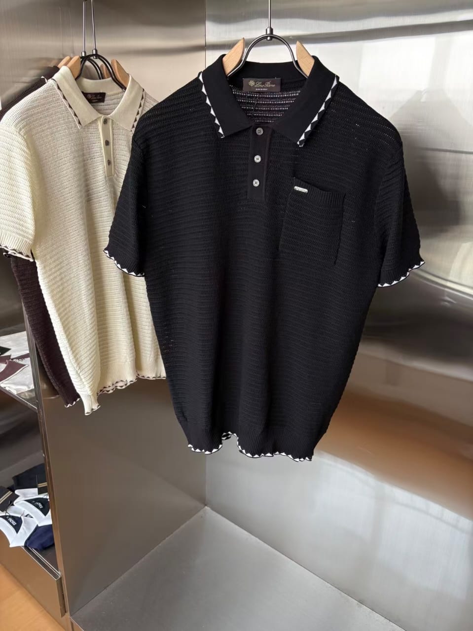 Loro Piana - Diamond-Stitch Knit Polo