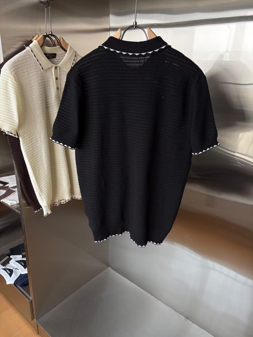 Loro Piana - Diamond-Stitch Knit Polo